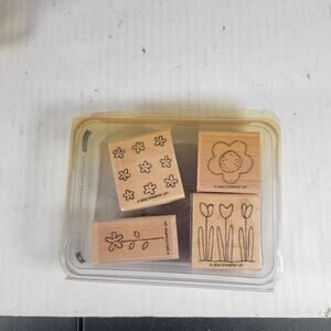 Set of 4 NIP Stampin' UP Pocket Full Of Posies Floral Spring Summer Stamps